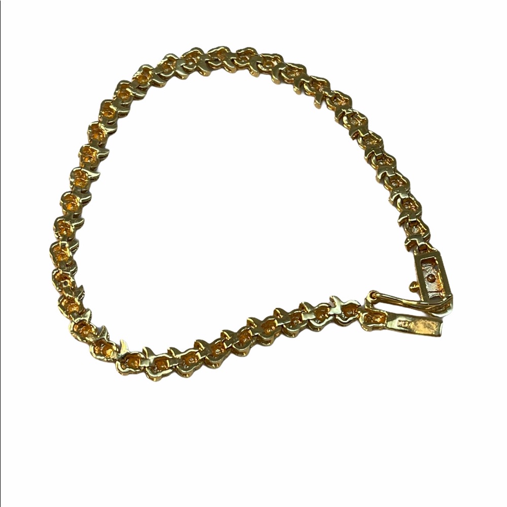 Sterling silver gold plt illusion bracelet - Picture 4 of 5